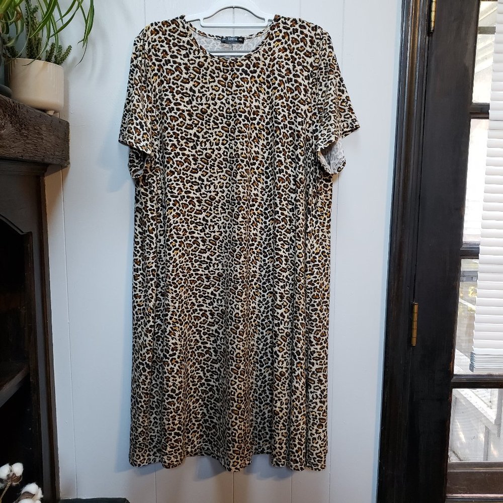 Leopard Print Tee Dress